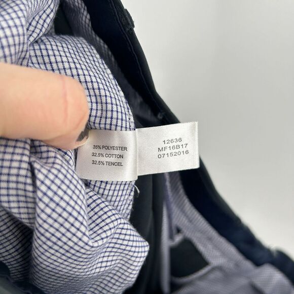 PETER MILLAR Men's Dark Gray Straight Leg Office Trouser Dress Pants Size 35 - Picture 7 of 7